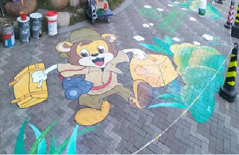 清镇夏季画地面彩绘会遇到的问题