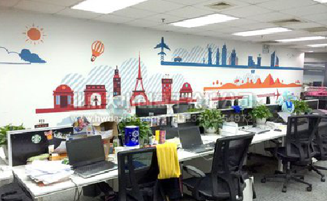 清镇教你设计办公室墙绘的方法。